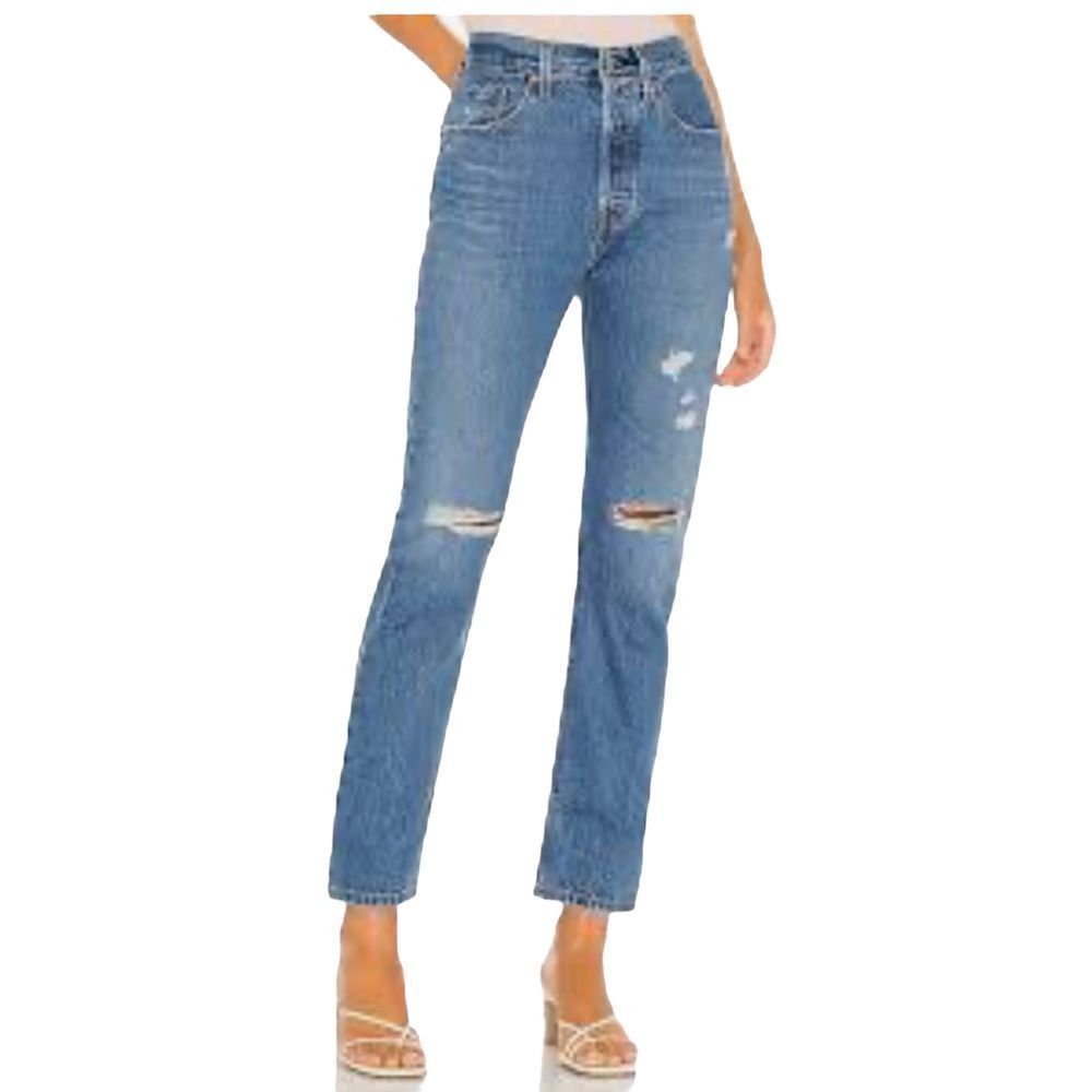 Levi's Blue Straight Leg Jeans for Women
